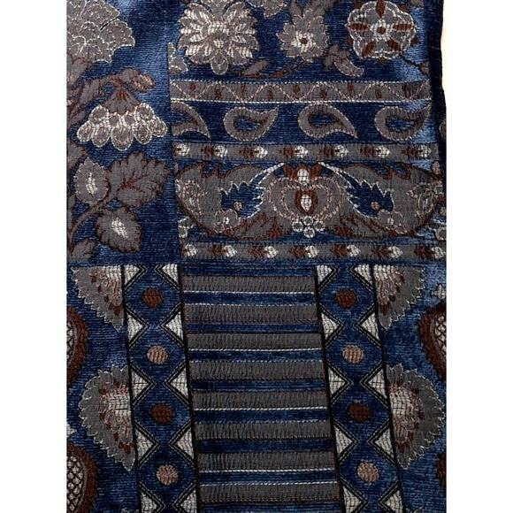 Sag Harbor Vintage Blue Brown Tapestry Blazer Plus Size 18 Geometric Y2K Retro - Picture 5 of 6